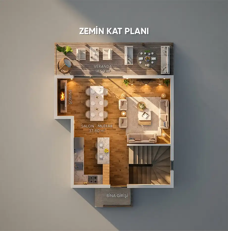 Kozluk Zemin Kat Planı